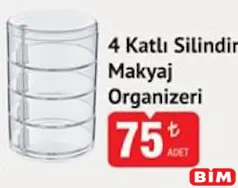 4 KATLI SİLİNDİR MAKYAJ ORGANİZERİ